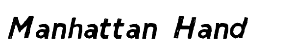 Manhattan Hand font preview
